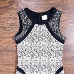 Parker • Jagger Mini Dress bodycon lace print cocktail black cream sheath Photo 3