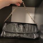 Loft Ann TAYLOR  Faux Alligator Clutch Purse goldtone Metal Strap Photo 1