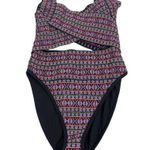 ASOS Multicolor Tribal Criss Cross Cutout One Piece Swimsuit Size 4 Photo 5