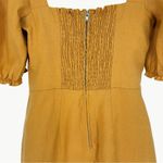 Reformation Women's Spring Bow Linen Corset A-Line Mini Dress | Sz 6 | Yellow Photo 10