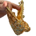 Styled by Bounty Vintage Gold Bead and Sequin Handbag with Kiss Lock Clasp Chain Link Strap Photo 12