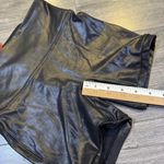 Spanx Black Faux Leather Pleather Shorts Size Small Photo 5