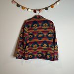 Vintage textured colorful aztec western print jacket Blue Size 14P Photo 3