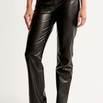 Abercrombie & Fitch Vegan Leather 90’s Straight Ultra High Rise Black 24 Curve Photo 0