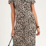 Lulus  animal print dress Size Large NEW Photo 0