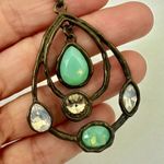 Sweet Lola copper tone blue pendant necklace Green Photo 3