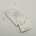 Jennifer Zeuner Jewelry Emerson Love Lariat Necklace CZ Crystal Silver New Photo 0
