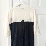 Lee Andersen Art Clothing Black White Lace Painted Floral Lagenlook Dress M USA Size M Photo 7