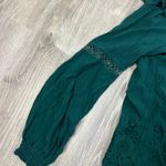 Knox Rose  Women's Dark Green Long Sleeve Eyelet Blouse - Size Small - NWT Photo 2