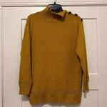 Anthropologie Yellow Margarita Sweater Mock Neck With Buttons Women’s Size XS Photo 0