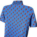 Tory Burch  Sport Blue Red Bird Novelty Print Polo Golf Tennis Pickleball S Photo 5
