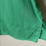 St. John  sport vintage silk stretch green button blouse Photo 9