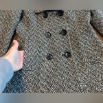 Jason Kole Black and White Wool Blend Peacoat Photo 2