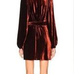 ALC Frank A.L.C. Carlo Burgundy Velvet Mini Wrap Dress Size 2 Photo 1
