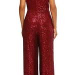 Maggy London NWT amber sequin jumpsuit in burgundy Photo 3