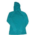 The North Face  Women’s Hoodie Sweater Sz Small Logo Print Cotton Blend Turquoise Photo 1