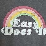 Wildfox  EASY DOES IT BURNOUT RAINBOW GRAPHIC SWEATSHIRT GRAY MEDIUM Photo 3