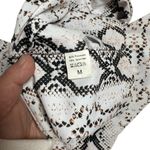 Women's Strapless Bandeau High Rise Bikini Set in Snakeskin Print Size M White Size M Photo 4