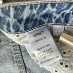 Vervet  by Flying Monkey Rigid Button Up High Rise Denim Shorts Photo 5