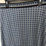 Max Studio  Retro Euro A-Line Skirt Blue Black White Geometric Pattern Small Photo 2
