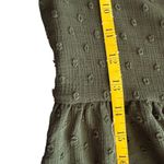 Loft Army Green Long Sleeved Swiss Dot Swing Dress Small Petite Casual Modest Photo 10