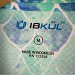 IBKUL Cooling Mermaid Scale Patterned 3/4 Sleeve Golf Active Mini Dress Size M Blue Size M Photo 3