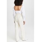 We Wore What Shirt Jumpsuit Ivory NEW Size XS Long Sleeve Paperbag Waist Pant Photo 7