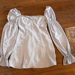 BOSKEMPER Puff Sleeve Mini‎ Dress White Size M Photo 0