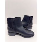Clarks  Booties Size 9US Black Leather Pull On Block Heel Maye Palm Ankle Boots Photo 6