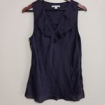 Banana Republic  8 V-Neck Satin Sleeveless Top in Deep Eggplant Photo 9