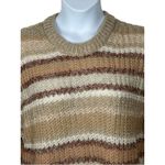 American Eagle  Oversized Striped Chunky Knit Sweater Crewneck Size Small Photo 2