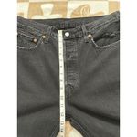 Levi's 501 Ripped Distressed Black Wash Denim Jeans Size 32 Photo 7