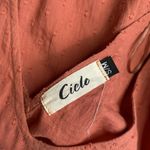 Cielo Swiss dot and eyelet blouse terracotta orange size small medium Photo 4