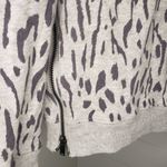 Rails  Marlow Grey Abstract Cheetah Zip Pullover Sweatshirt XS Photo 2