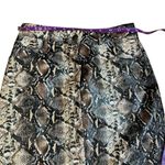 ROTATE Birger Christensen Faux Leather Midi Skirt Snakeskin Buttondown Size 2 Black Photo 7