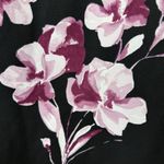 Ralph Lauren  Pink Purple Floral Black 3/4 Bell Sleeve Stretch Crepe Dress Size 2 Photo 5