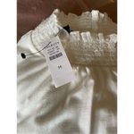 Talbots NWT Long Sleeve Metallic Sleeves Mock Neck Blouse Cream M Photo 8