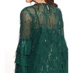 Anthropologie Eva Franco Sequin Fringe Acadia Top Glitter Pine Green Size Small Photo 2