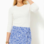 Lilly Pulitzer  Martinique Blue Zebra Print Mini Skort - New - Size 16 Photo 0