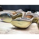 Adrianna Papell High Heel Sandals Women's 9 Beige Leather Mesh Slip-On Open Toe Photo 5