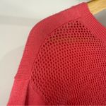 American Eagle  Outfitters Coral Knit Sweater Mesh Back 3/4 Sleeve Size Small Photo 6