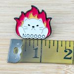 Nooo Cat Enamel Pin, Cat Lovers, Adorable Cat, Gift for Her, Funny Pin, Meme White Photo 2