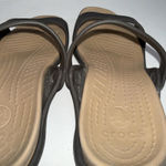 Crocs Cleo Brown Sandals Lightweight Comfort Strappy Slip On Gorpcore Size 7 Photo 5
