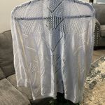 Laura Scott  Large White Open Front Cardigan Sweater Photo 2
