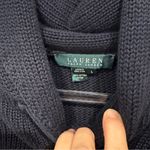 Ralph Lauren Lauren Navy Cotton Sweater Gold Toggle Size M Photo 3