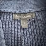 Banana Republic V-Neck Slouchy Chunky Knit Navy Cropped Preppy Cardigan Photo 4