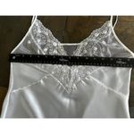 Val Mode Lingerie White Beaded Slip Dress Size Small Vintage 90’s Gown Dainty​​​ Photo 9