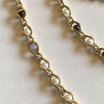 Gold Tone & White Black Ball Necklace & Bracelet Set Photo 5