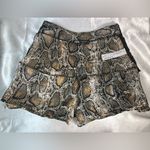 ZARA  Brown Snake Print Mini Skirt Photo 6