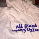 Fanjoy crop peach “all good everything” hoodie size large (Preowned) Photo 1